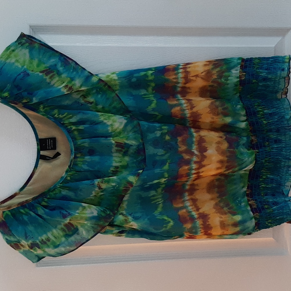 Women's tie dye look blouse- L
